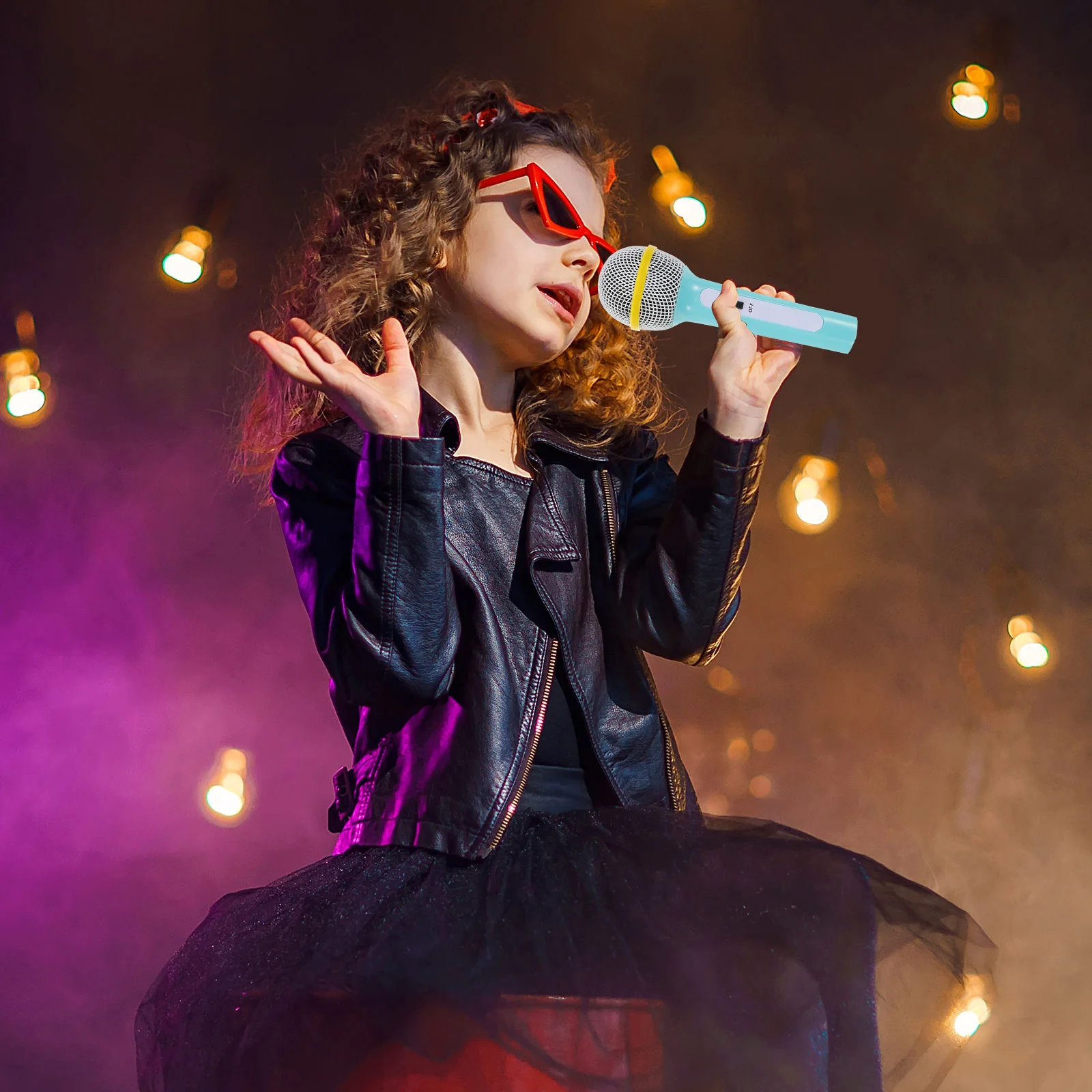 ميكروفون لوحة المفاتيح الإلكترونية للأطفال 3.5 ملم مضخم صوت خفيف الوزن لجمع العائلة الخارجية وعرض الموهبة الموسيقية #5