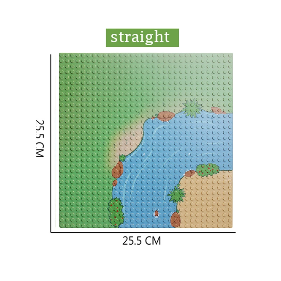 32x32 Dots Eiland Grasland Stijl Bodemplaat Onderdelen voor Stad Militaire Soldaat Figuren Moc Bouwstenen Bricks scène Kinderen Speelgoed