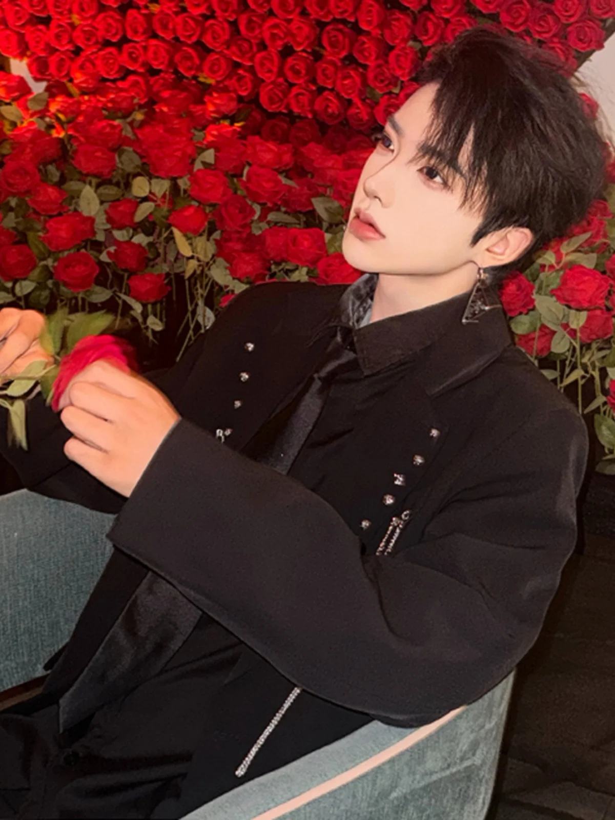 Мужские осенние пиджаки с цепочкой и украшением на плечах 2023, мужские высококачественные пиджаки с длинными рукавами, красивые пальто на заказ