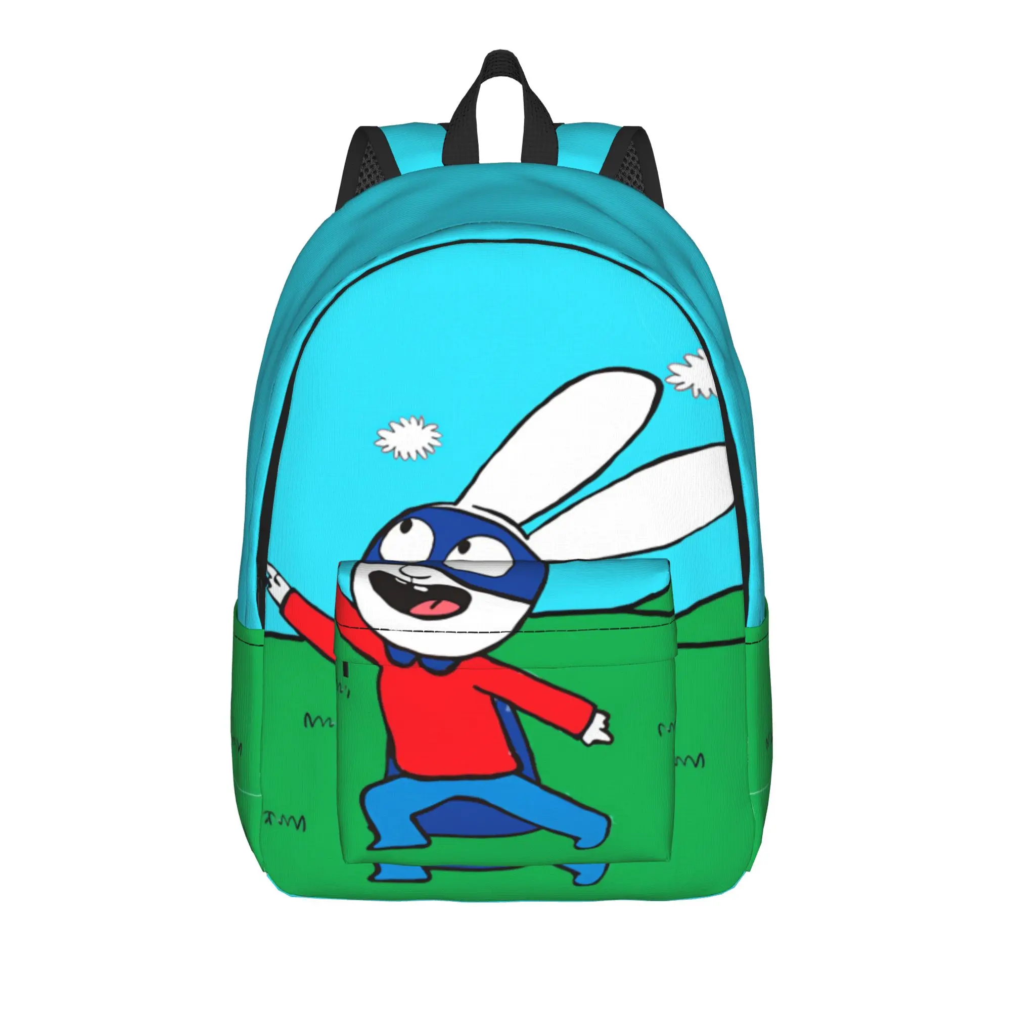 Simon Super Rabbit Backpack  Fun Backpacks Women Men Outdoor Pattern School Bags Custom Rucksack