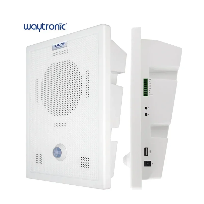 

Professional High Decibel 110DB Sound Alarm Indoor PIR Motion Sensor Audio Warning Siren Speaker with USB Change Mp3 Audio