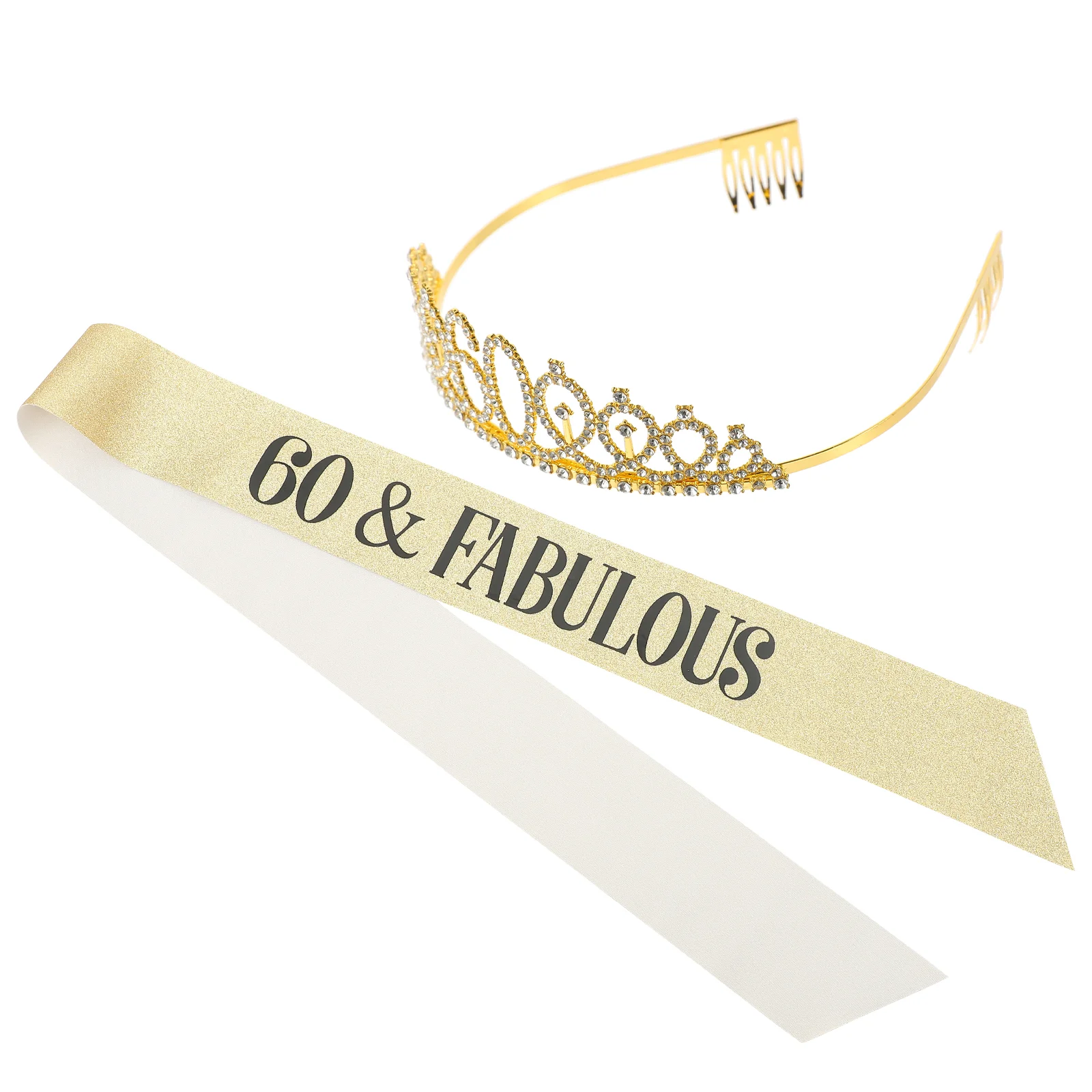 

60th Birthday Sash Supplies Decoration for Women Decorations Gifts Headgear Female and Crown