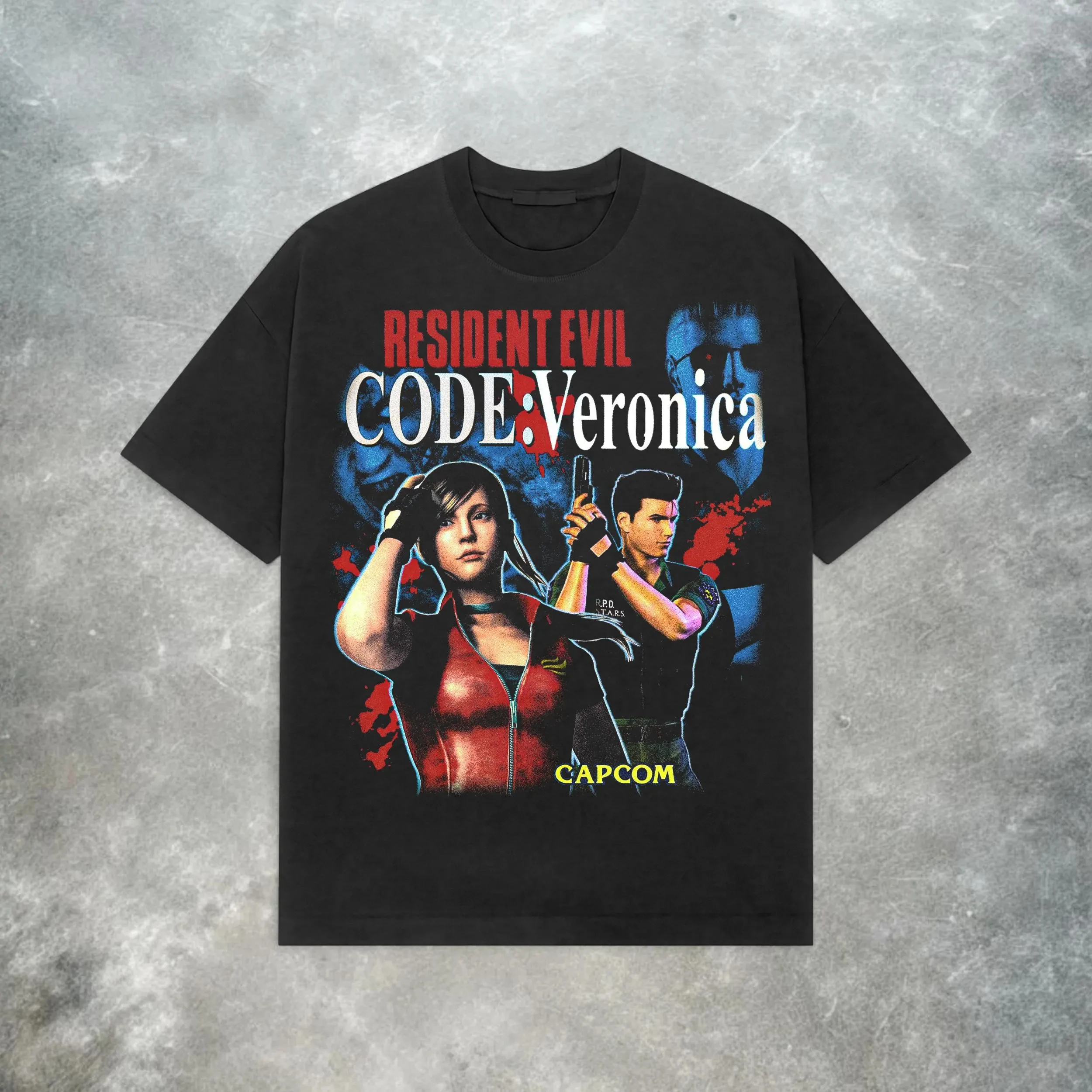 Resident Evil Code Veronica X T-shirt Y2K Vintage Game Tee T-shirt estiva ampia e traspirante da uomo e da donna