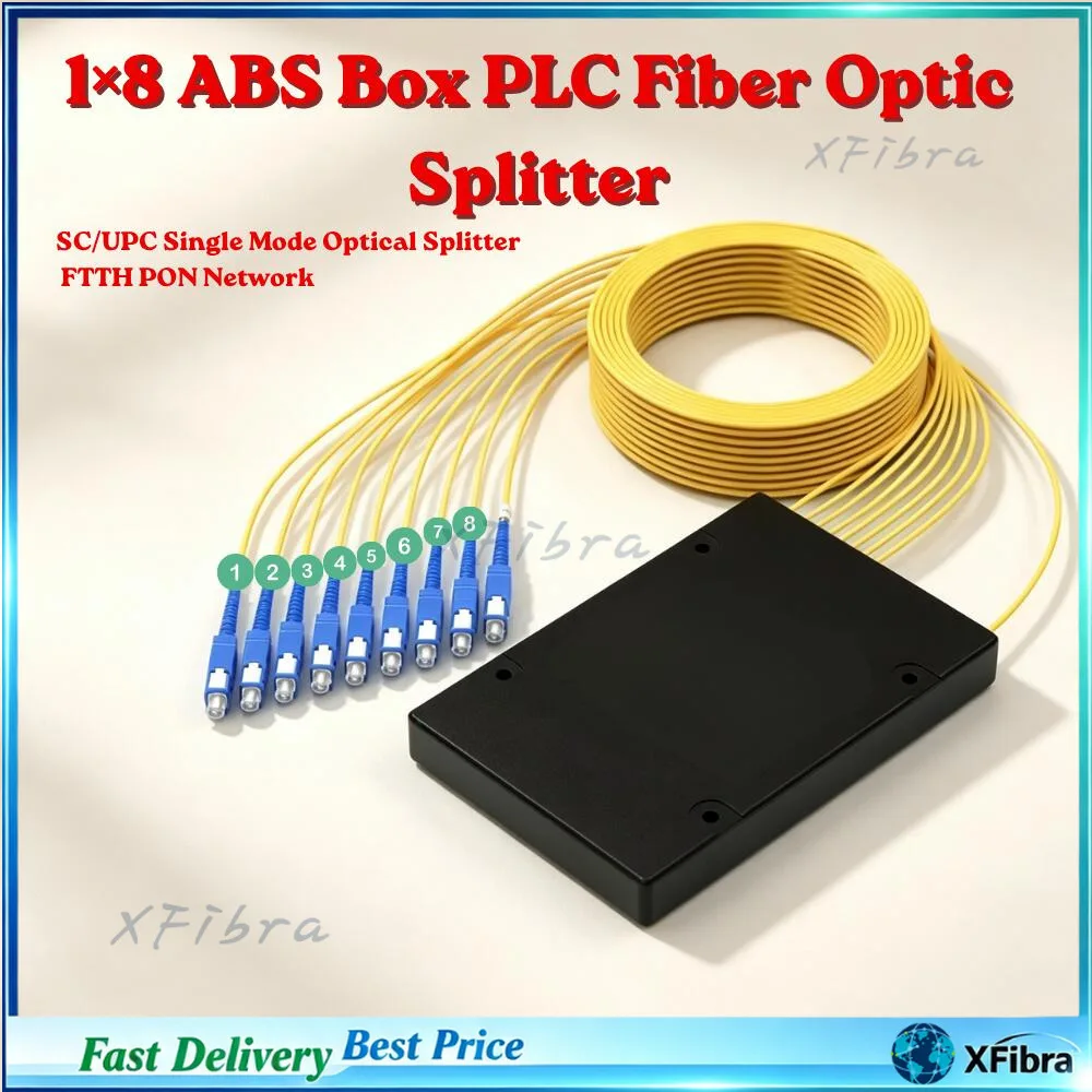 divisor-de-fibra-Optica-plc-1x8-sc-upc-tipo-caixa-abs-monomodo-1310-1550nm-equipamento-de-rede-ftth-fttx-pon