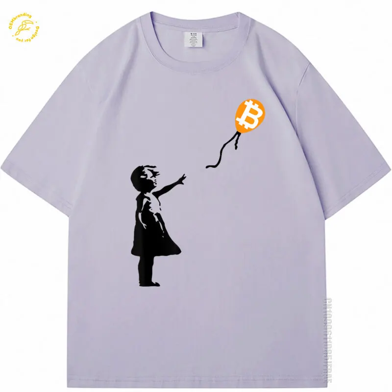 

Футболка с воздушным шаром для девочек с Btc, женская футболка Crypto Bitcoin For Cypherpunks 2025, футболка большого размера с принтом Homme, мужские рубашки, одежда для взрослых