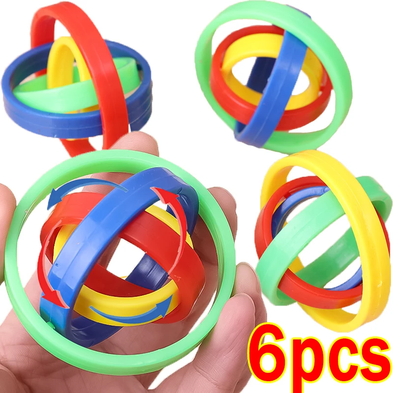 Stress Relief Sensory Fidget Toys para Crianças, 3D Novidade Rainbow, Finger Spinners, Descompressão, Jogos de Inteligência, 1-6Pcs