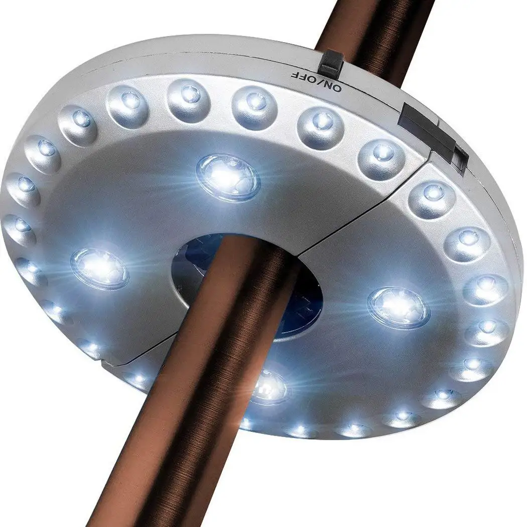 Đèn Led 28 Bóng Siêu Sáng Sân LED Dù Ánh Sáng Ngoài Trời Di Động Cắm Trại Với Ánh Sáng Đèn Móc Vườn Đèn Lồng Ô Đèn