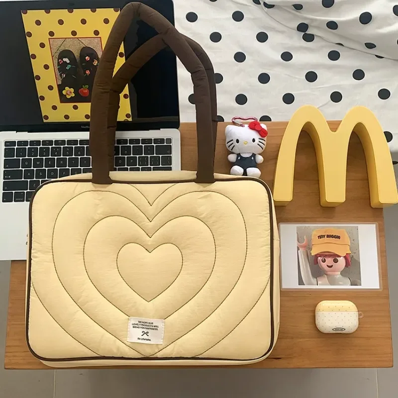 Fashion Women's Laptop Shoulder Bag 11 13/14/15/15.6 Inch Notebook Tablet Pouch Sweet Girl Lightweight Computer Handbag