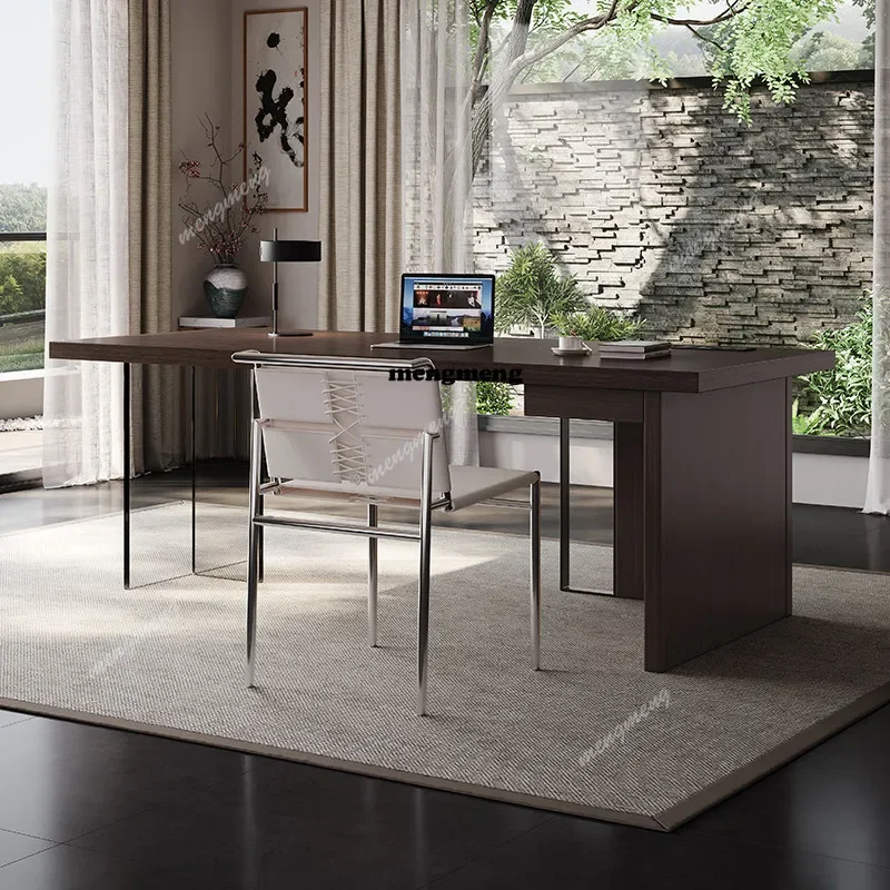 

Hot sales Italian high-end acrylic suspended desk home living room sofa back long table modern light luxury desk
