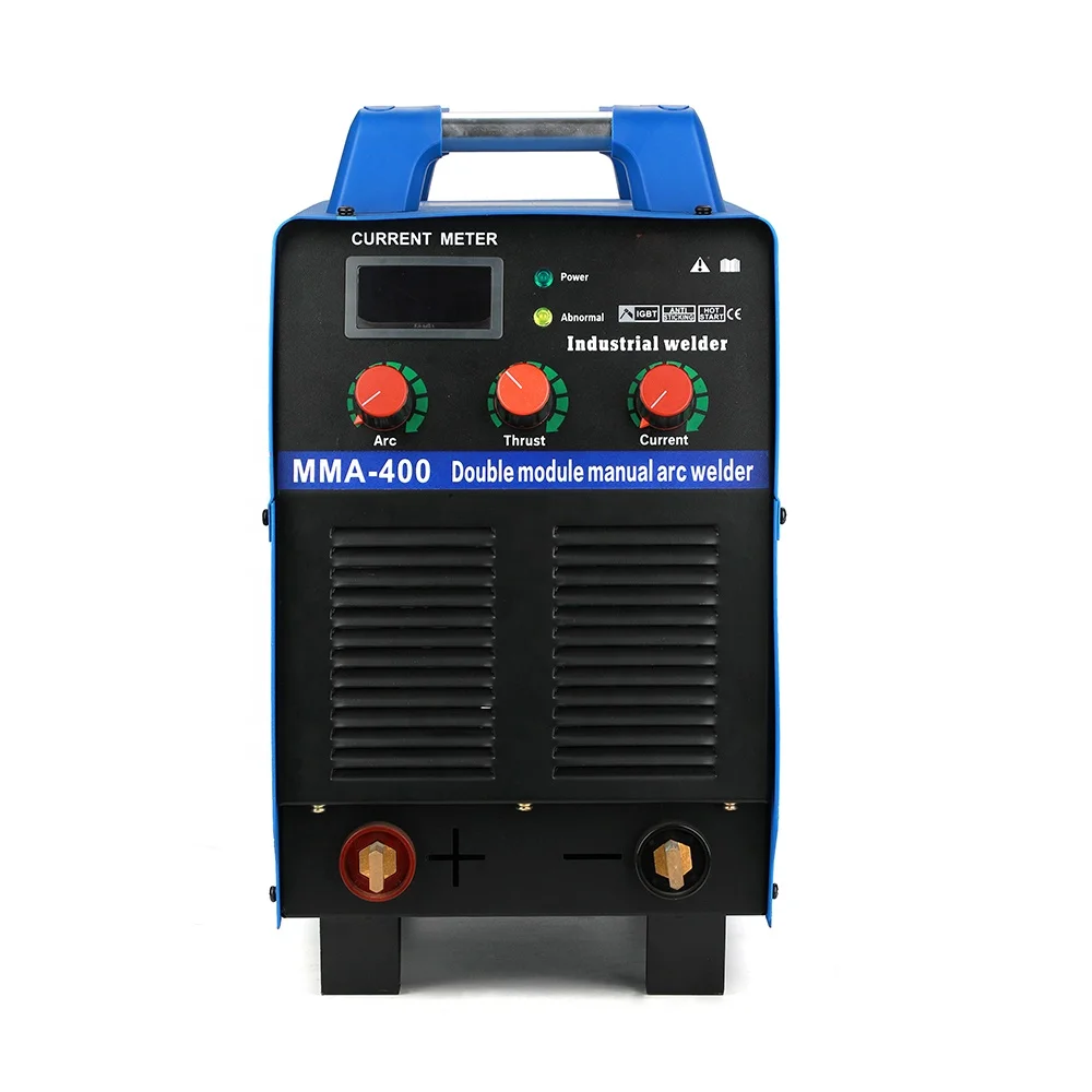 High frequency mma 400 welding machine 380V 12.5KVA 400A IGBT double module manual arc metal welding machines