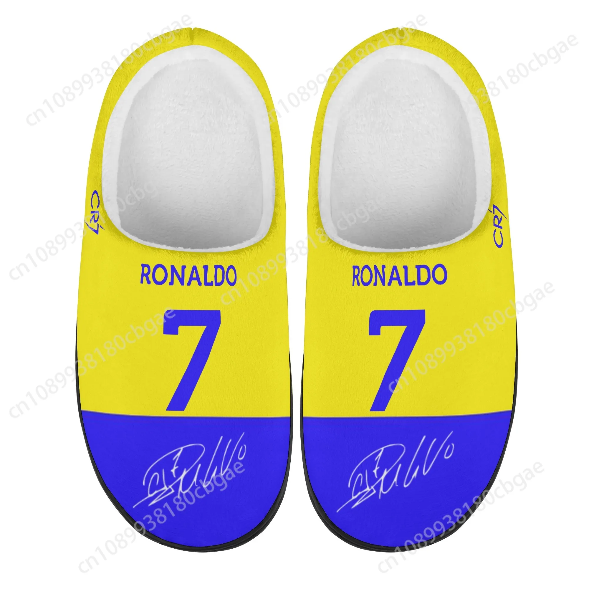 AI Home Cotton Slippers Najd Men Women CR7 Cristiano Ronaldo Nassr Aalami Faris No 7 Portugal Plush Thermal Slipper Custom Shoes