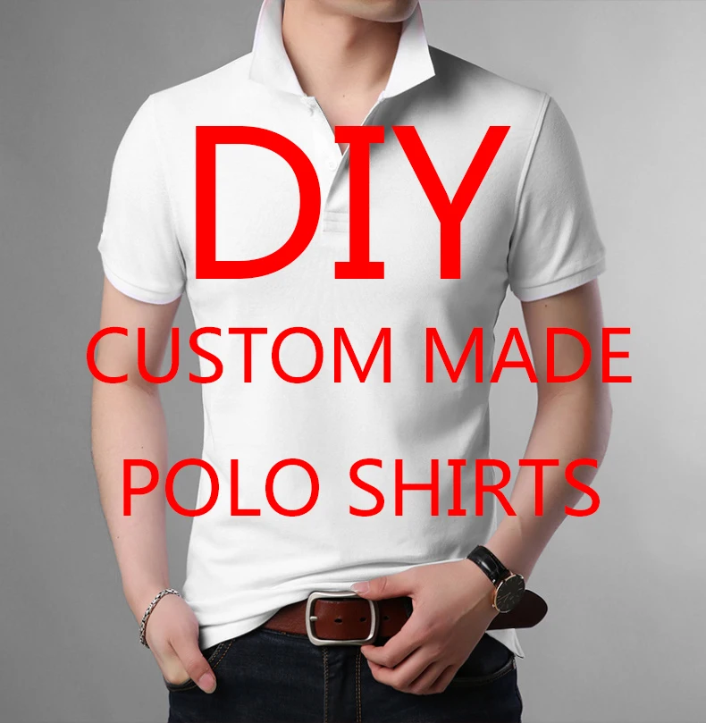 NewFashion DIY VIP Link Custom Made Any Pattern Logos Create Your Own Customer Design 3DPrint Sublimation Collar Polo Shirts