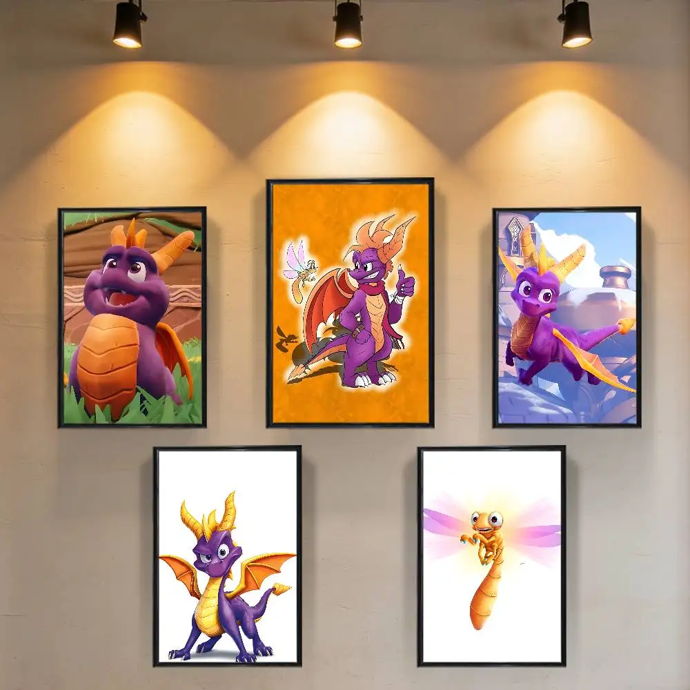 

Art S-Spyro the Dragon S-Sparx Poster HD Art Sticky Wall Waterproof Home Living Room Bedroom Bar Aesthetic Decoration