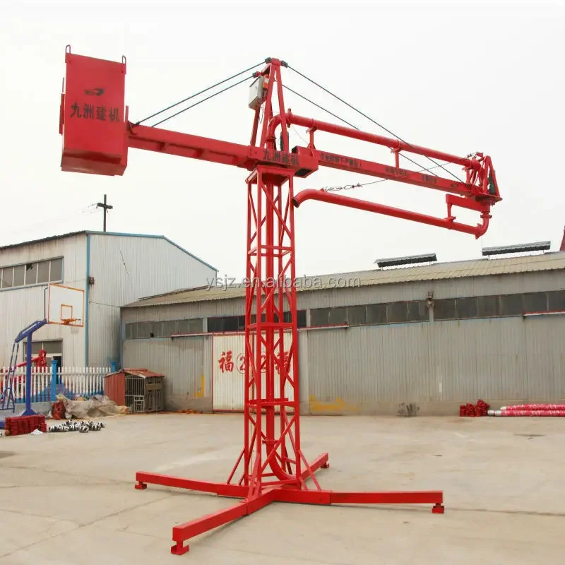 Electric spider concrete pump placing boom with swing boom type