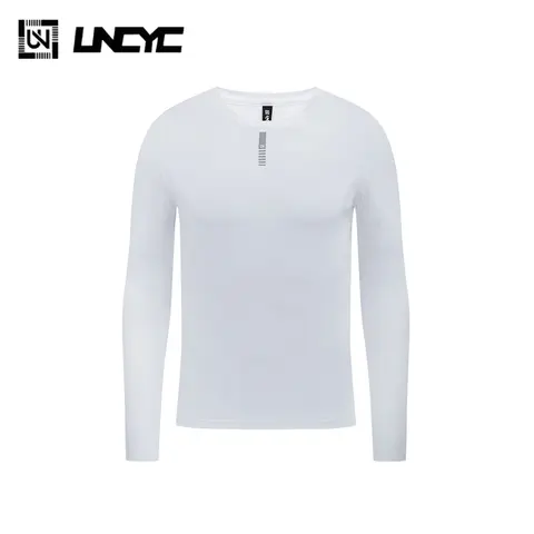 UNCYC 남성 열 양털 사이클링 긴 소매 기본 레이어 긴 조끼 겨울 자전거 프로 레이스 언더셔츠 MTB 로드 자전거 속옷입니다