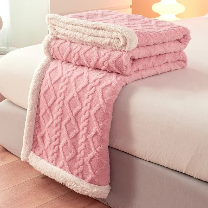 Flannel Double-sided Blanket, Soft Warm Polyester 100% for Winter, 100x150 150x200 200x230