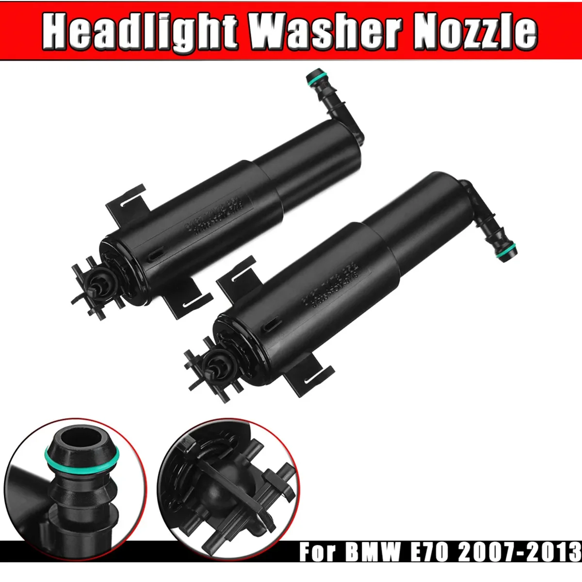 Front Headlight Washer Nozzle For BMW E70 X5 2007 2008-2013 Headlight Sprayer Washer Wiper Nozzle Jet 61677173851 61677173852