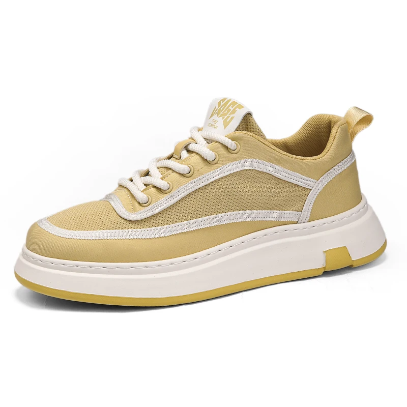 

2025 летняя новая мужская обувь, модные разноцветные туфли для доски, повседневная обувь, увеличивающая рост, дышащие прогулочные кроссовки для мужчин