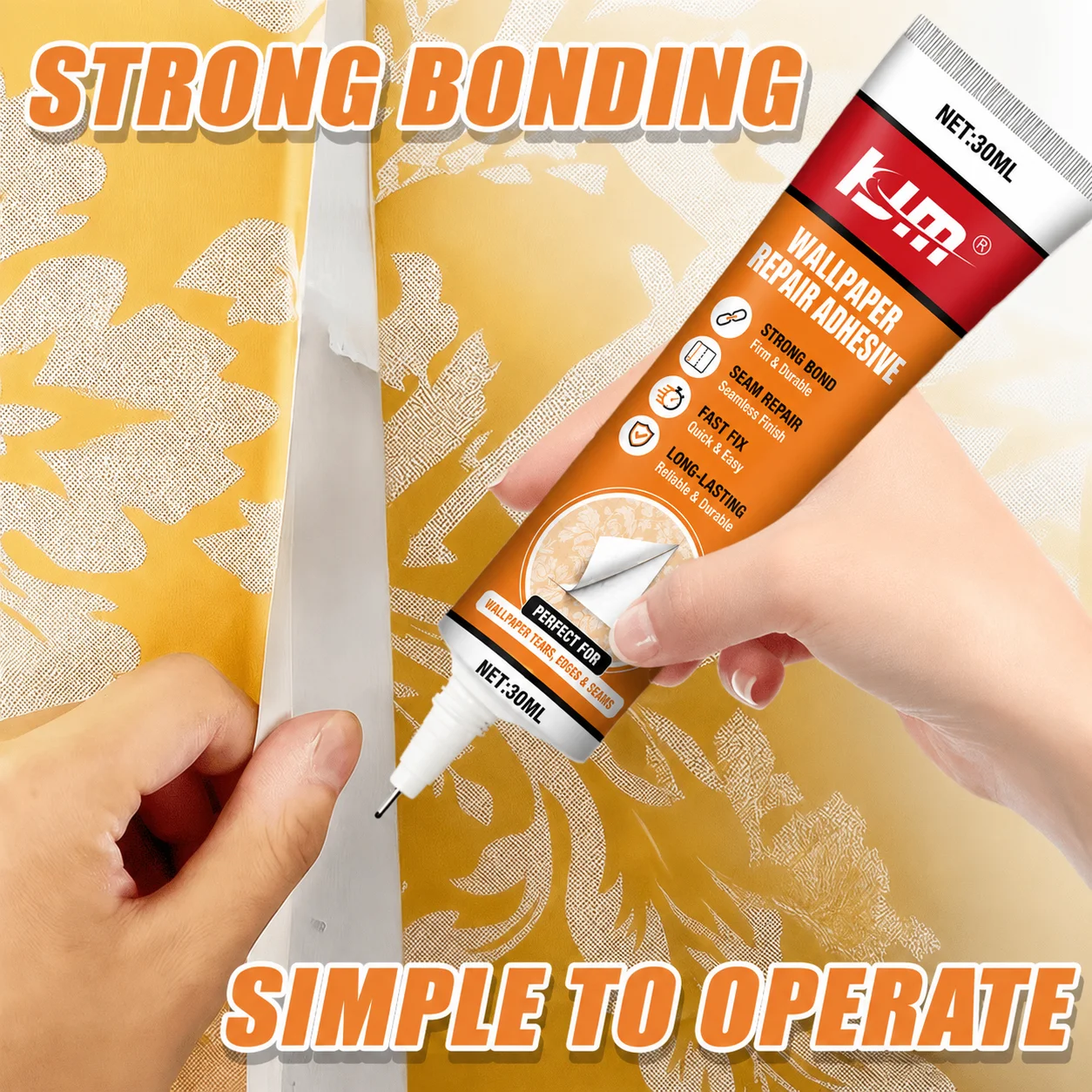 Wallpaper Repair Glue Clear Adhesive Paste For Curled Edges Cracks Bubbling Peeling Strong Bond No Rebound Fix Kit