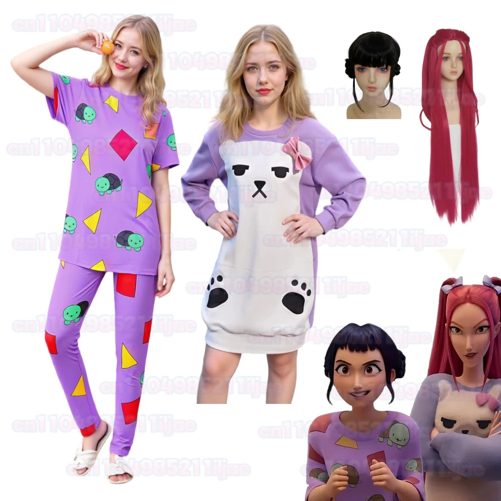 

Fancy Dress Demon Hunter of KPop Zoey Mira Cosplay For Women Sleepwear Pajamas 2025 Cartoon Costume Adult Woman Roleplay Outfits