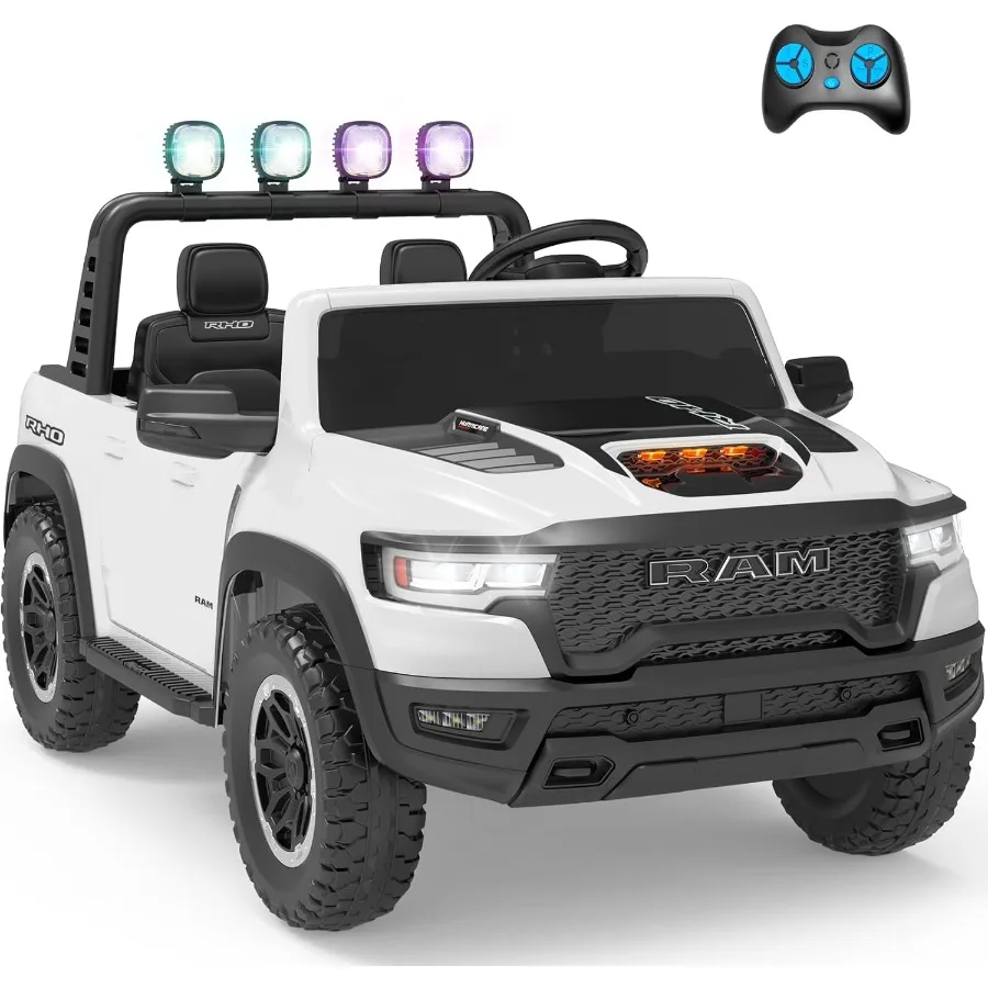 Elektrische auto voor gelicentieerde Ram 1500 RHO 24V rit op speelgoed voor grote batterij aangedreven met ouder afstandsbediening LED-licht / muziek / MP3