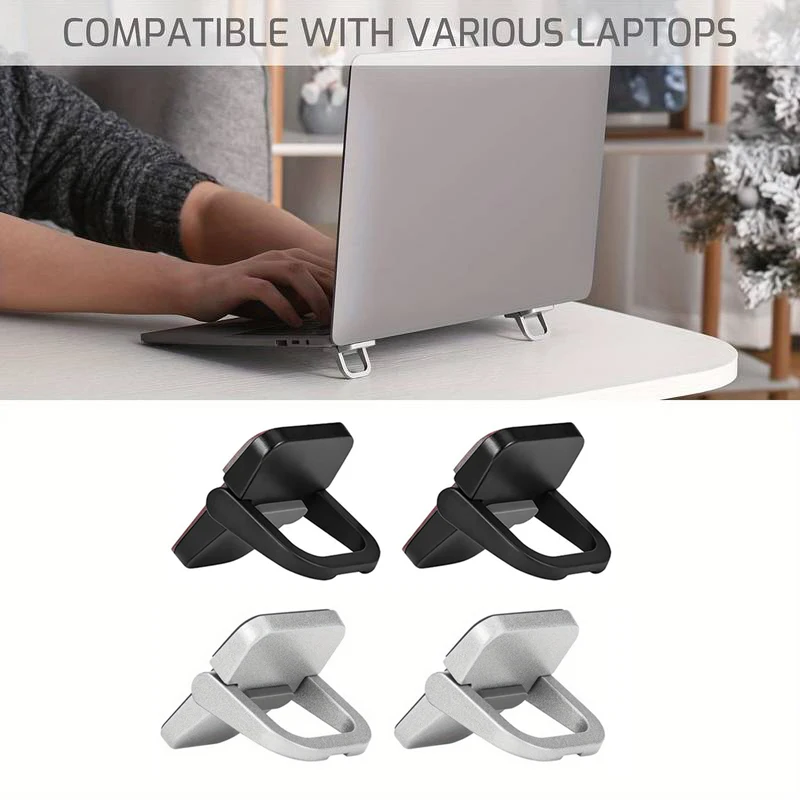 Compact Portable Laptop Stand - Invisible, Foldable, Ergonomic Desk Support for 10-18 Inch Laptops, Tablets, Keyboards