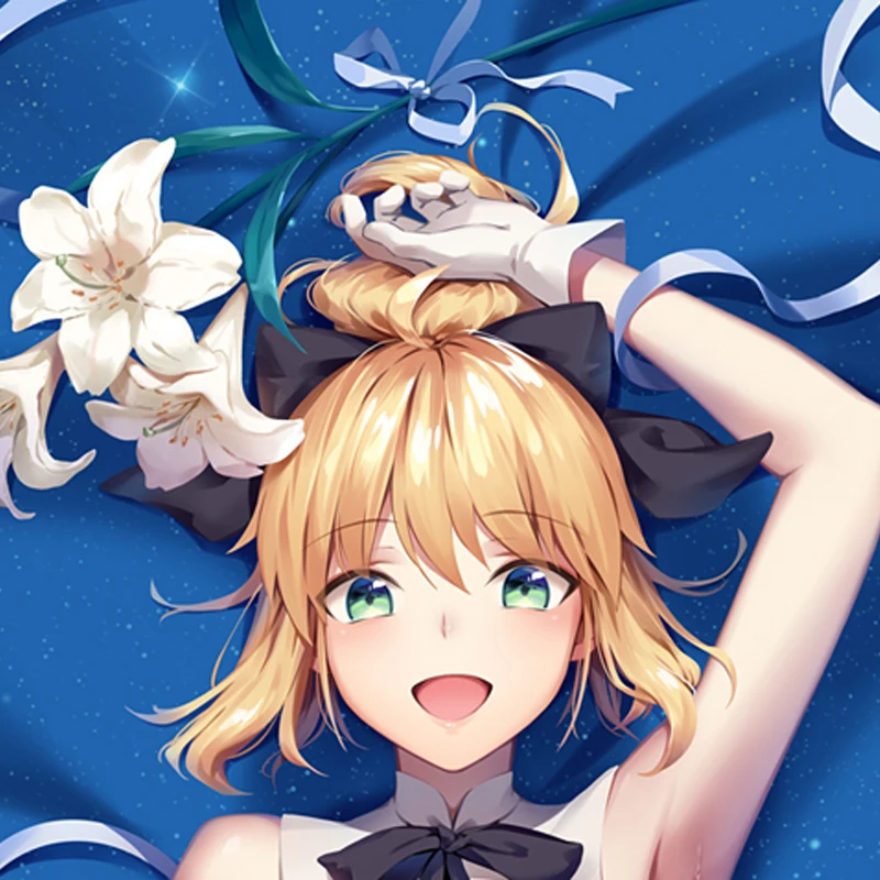 

Dakimakura Anime Pillow Cover Artoria Pendragon Lily Double Sided Print 2Way Cushion Cover Xmas Gifts