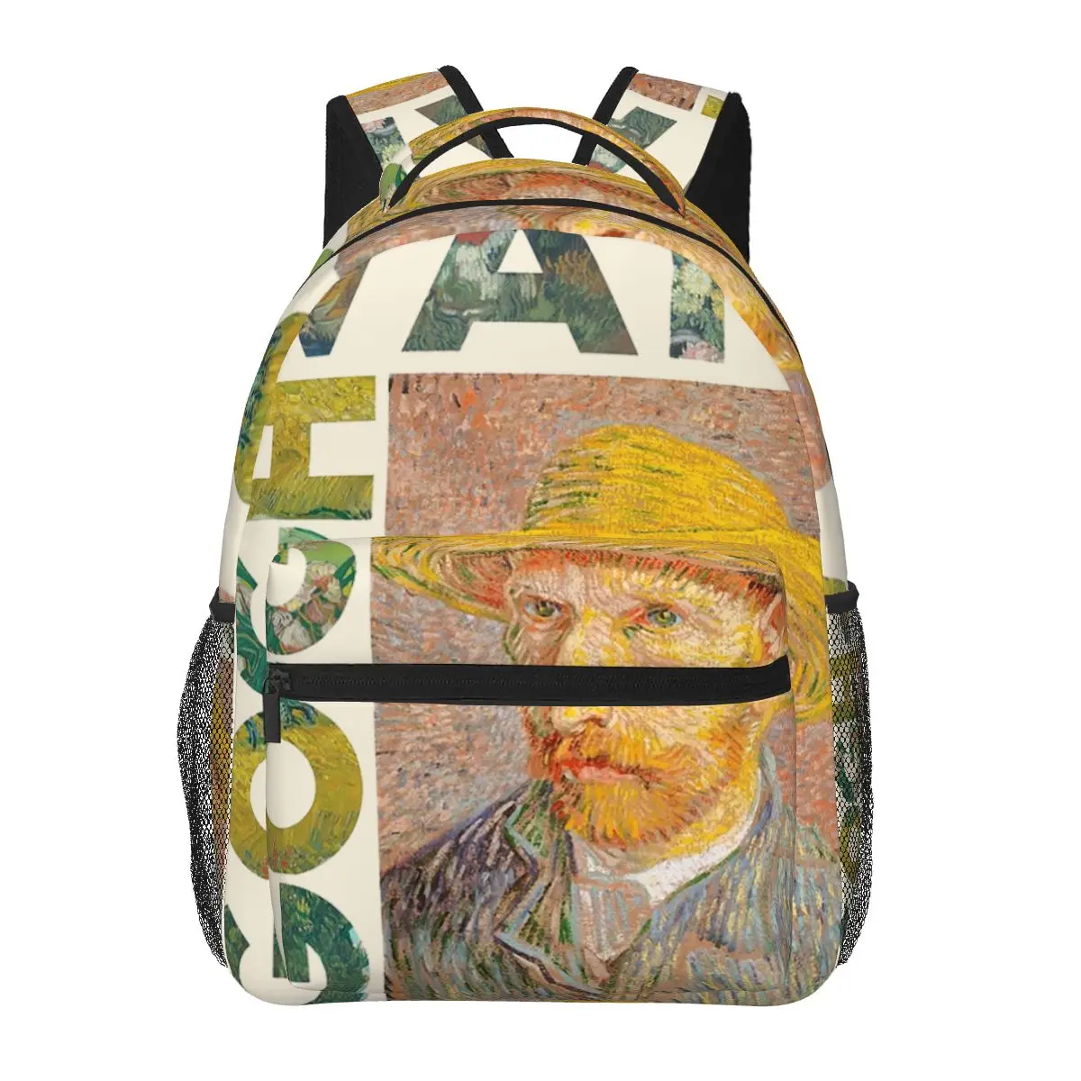 Van Gogh Impressionism Painting Backpacks Boys Girls Bookbag Children School Bags Cartoon Rucksack Shoulder Bag Large Capacity