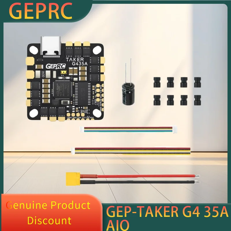 

GEPRC GEP-TAKER G4 35A AIO 170MHz G473 Main Control 2-4S Flight Control System Transmitter Racing Drone RC Tools