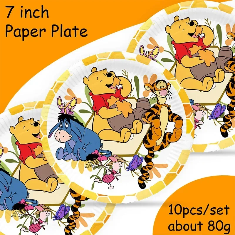disney winnie the pooh birthday decoration angle disposable tableware cup plate tablecloth baby shower kids girls party supplies