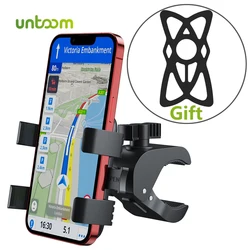 Untoom Bicycle Phone Holder Universal Motorcycle Scooter Bike Phone Holder Handlebar Cell Phone Stand Mount GPS Bracket Support