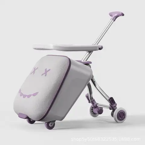 어린이용 캐리어 수하물, 베이비 보딩 박스, 대용량 어린이 여행 가방, 푸시 YType 여행에 앉을 수 있음