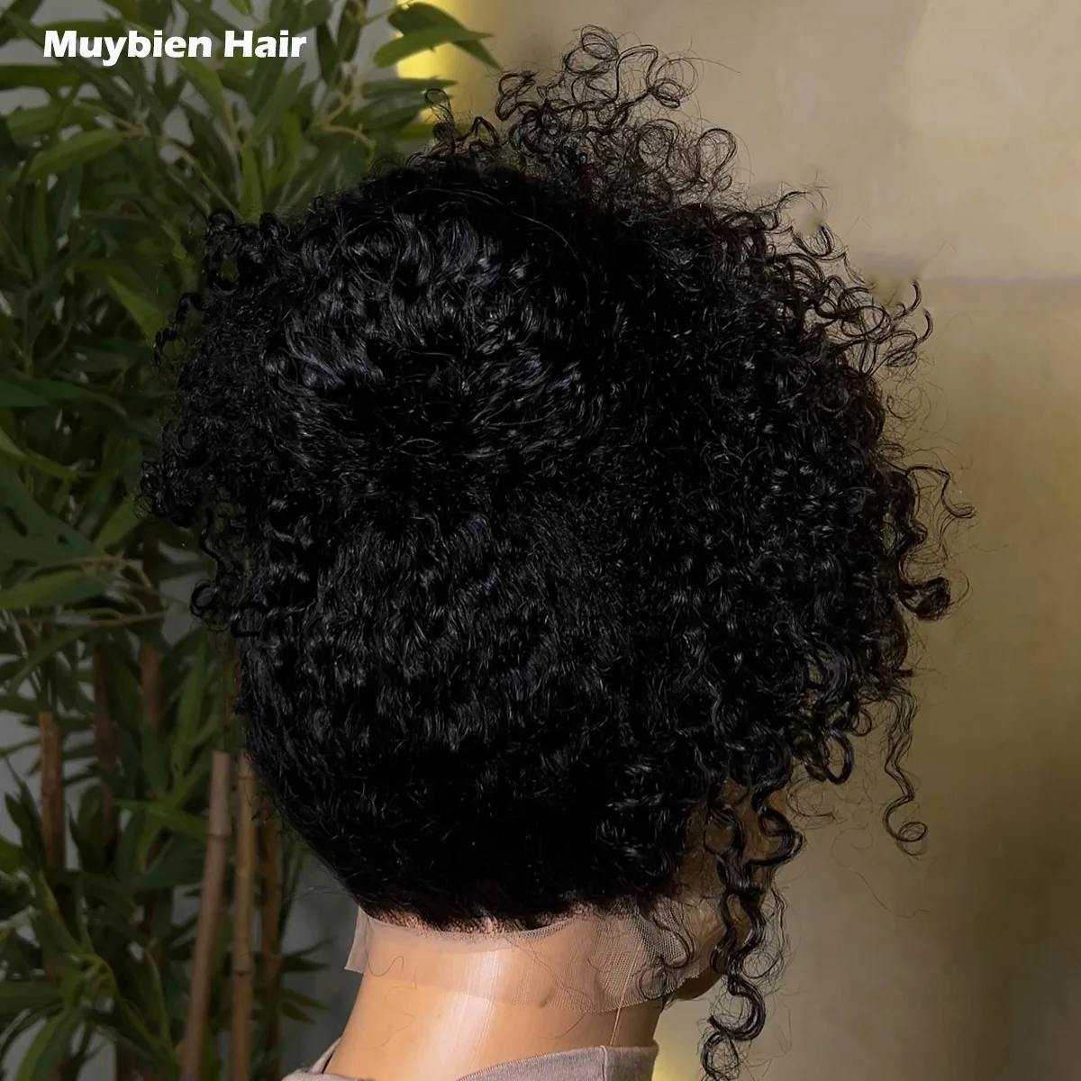 

Парик 360 Full Lace Kinky Curly из 100% натуральных человеческих волос, глубокий кудрявый парик 360 Lace Frontal для женщин, натуральный черный, парик-хвост 360 Lace