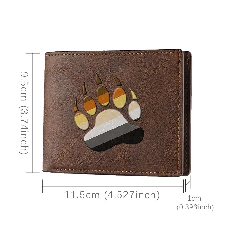 Portafoglio in pelle PU premium con design a zampa d'orso Stile minimalista per uomo e donna Leggero e durevole Accessorio di moda per uso quotidiano