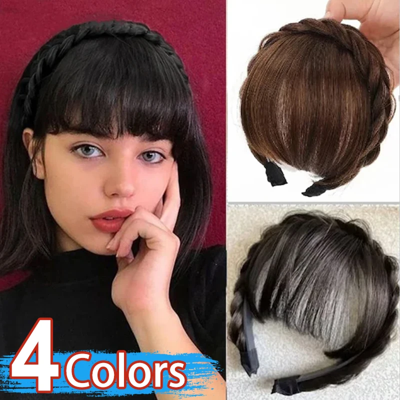 Fake Hair Headband Fringe Wig Bangs Hairband Hair Extension Women Girls Clips In Hair Extension Hair Accessories Hairpiece Clips