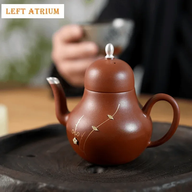 

Yixing Teapot Tea Pot filter Xishi Pot Beauties Handmade Purple Clay Teaware Drinkware Set Drink Puer Tea Ceremony
