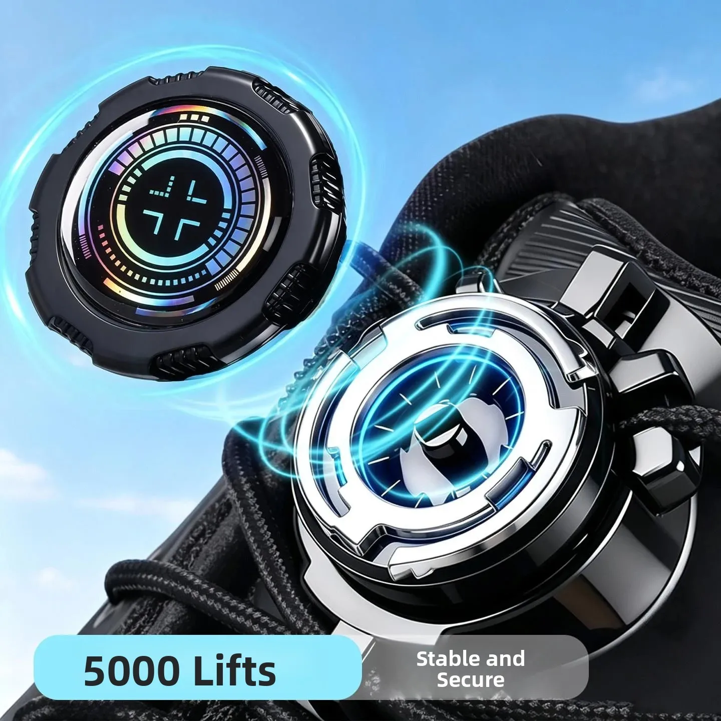 Children's No-Tie Rotating Shoe Buckle Elastic Lazy Person No-Strap Sports Shoe Replaceable Thick Rope Buckle Accessory