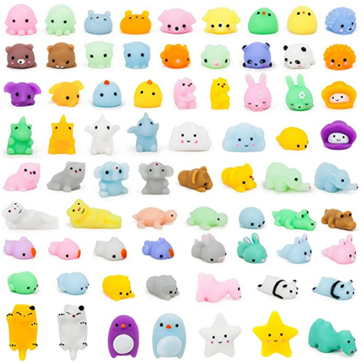 Animal bonito Anti-Stress Ball, Squeeze Mochi, Rising Toys, Abreact Soft, Sticky Stress Relief, Presentes engraçados, 5 Pcs, 10 Pcs, 20Pcs