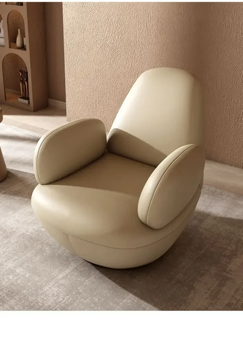 Designer Chair Nordic Single-Seat Sofa Chair Wingback  Living Room Rotating Armchair Leisure Chair