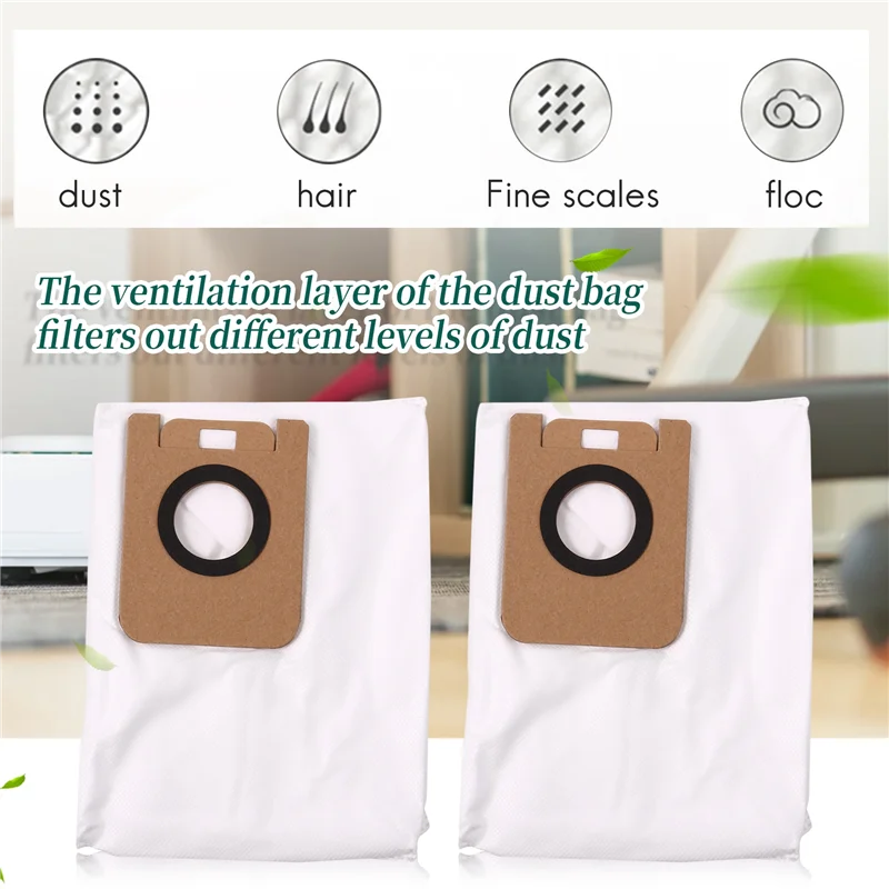 A94E-Dust Bags For Xiaomi Dreame Bot D10 Plus RLS3D Vacuum Cleaner Spare Parts Accessories