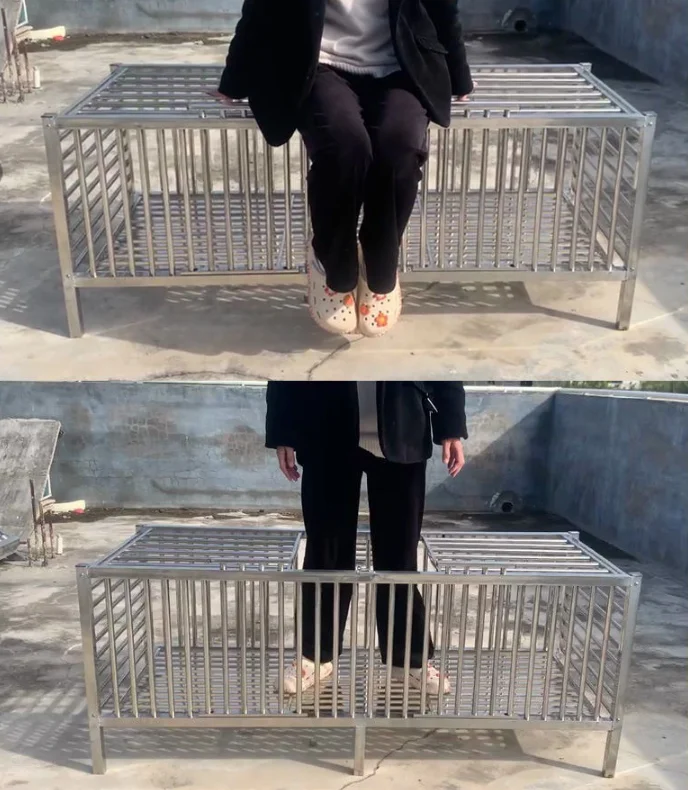 Household Large Rectangular Breeding Rabbit Cage, Pig Cage, Thickened and Densified Stainless Steel Rabbit Cage