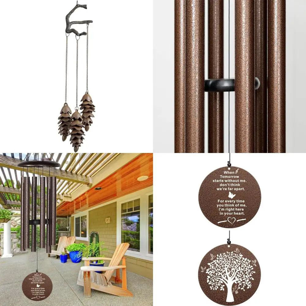 

Triple Pinecone Design Home Wind Chime - Serene Tones, Garden Decor, Perfect Gift