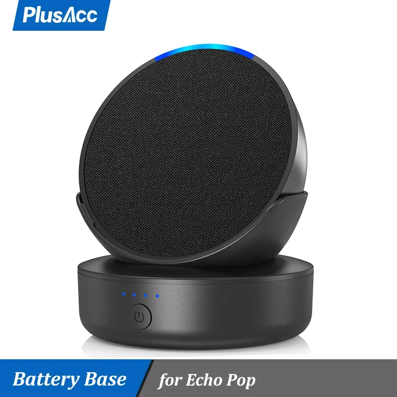 PlusAcc Battery Base for Echo Pop Portable Rechargable Power Bank 5000mAh for Echo Pop Mount Charger Stand