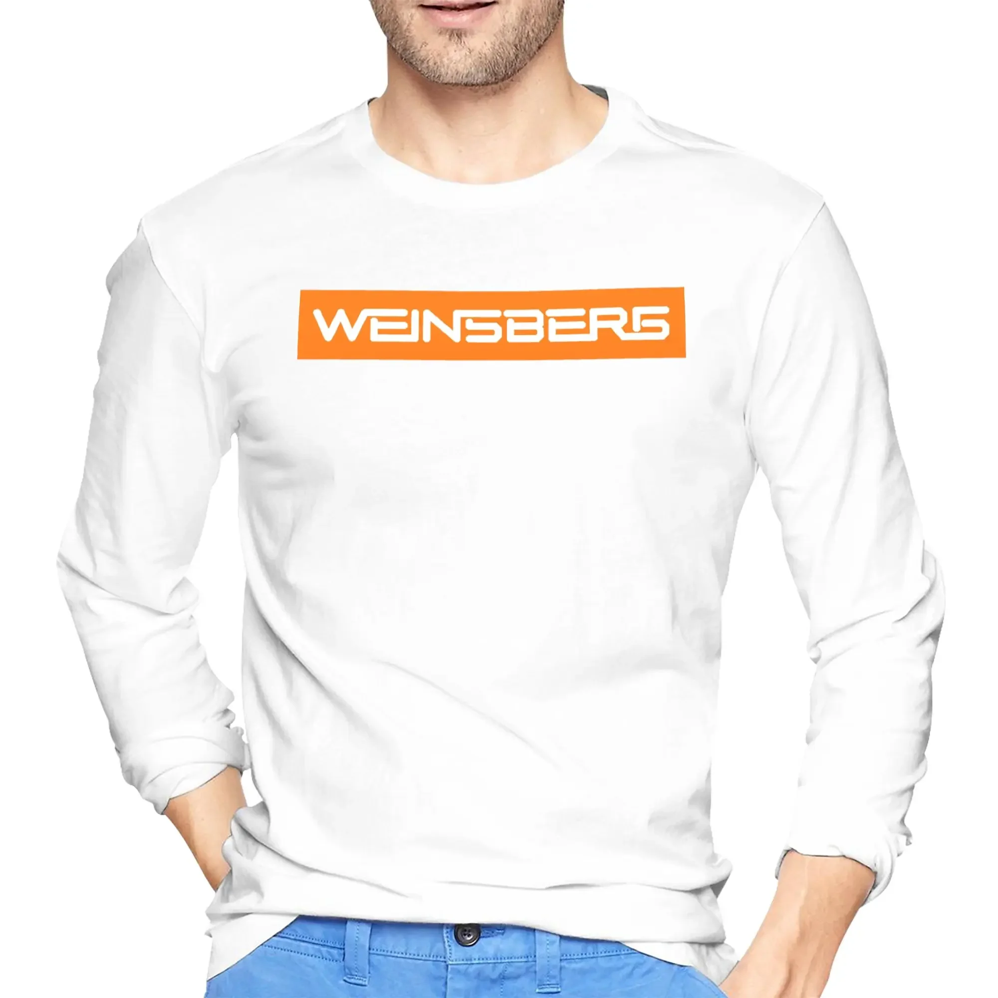 

Weinsberg Caravan Men's Long Sleeved T-shirt Casual Round Neck T shirts Spring and Autumn Men tops