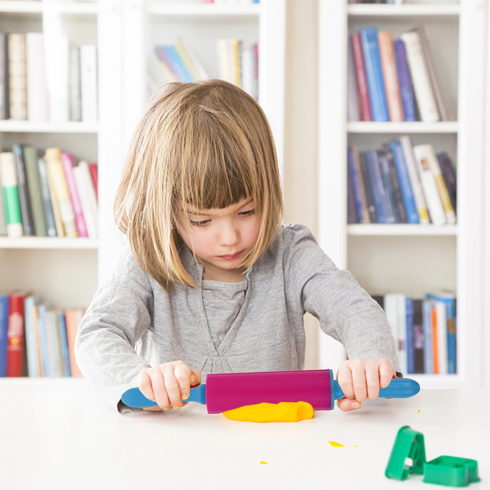 4 قطعة اكسسوارات الطين اليدوية للأطفال بكرات الطين الصلبة لأدوات النمذجة الفخارية الحرفية تشكيل سمك تعديل عدة #1