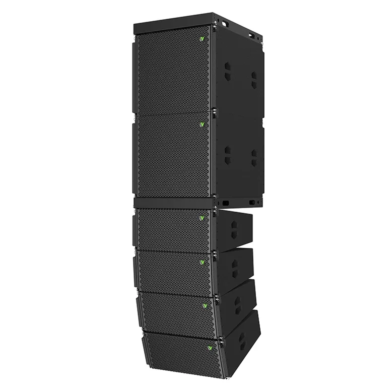 Boa venda alto-falantes line array profissionais de três vias de matriz de linha interna dupla de 10 polegadas