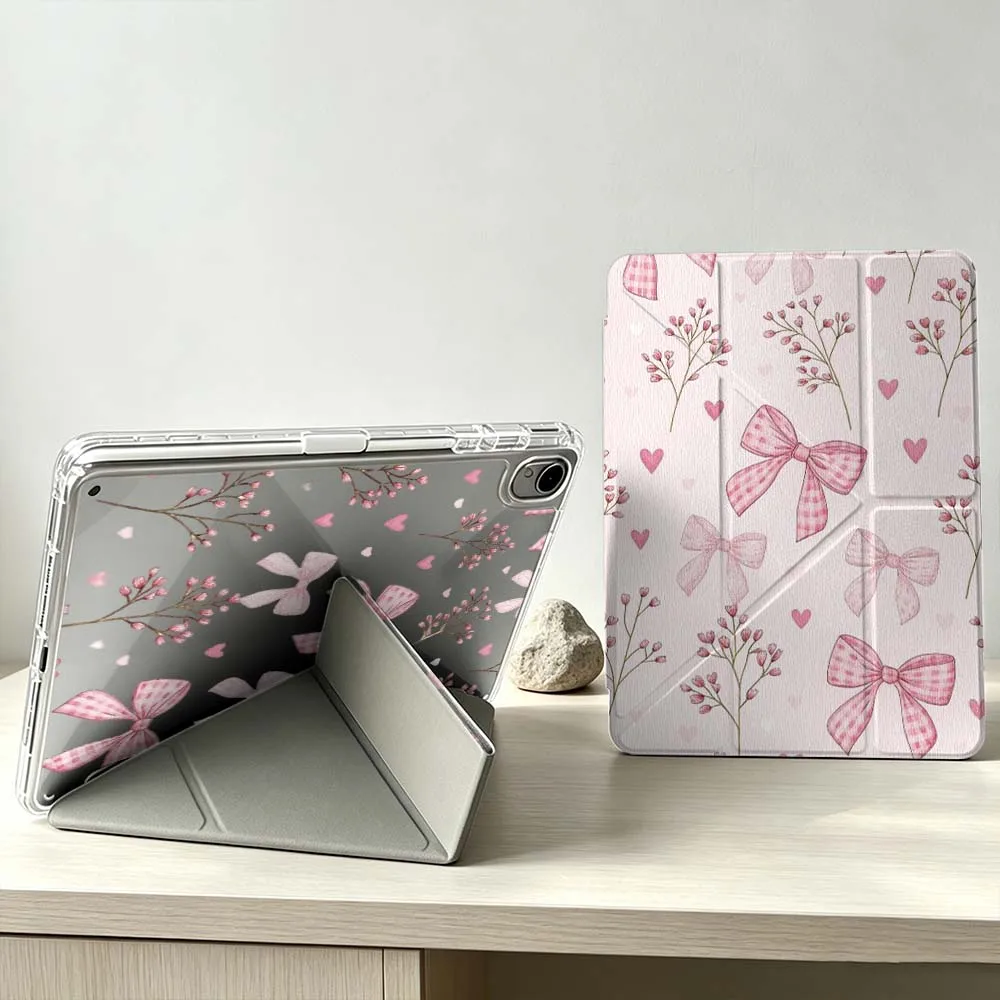 Bow Floral Heart Pattern Soft For Huawei MatePad Pro SE Air 12X Honor Pad 9 V9 GT X9a X9 Foldable 3Y Tablet Case