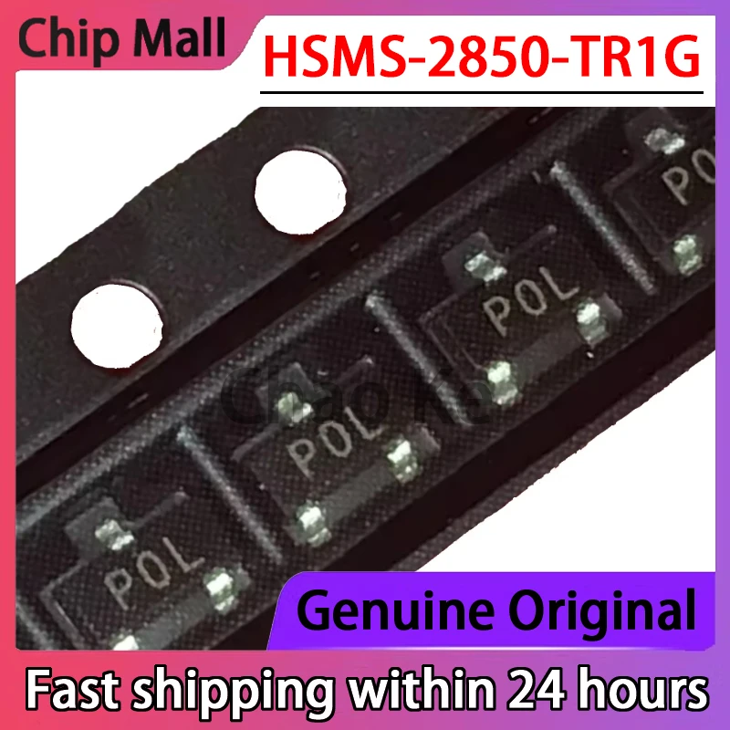 1PCS New Original HSMS-2850-TR1G HSMS-2850 Screen Printed PO RF Schottky Detector Diode Package SOT23-3 Packaging