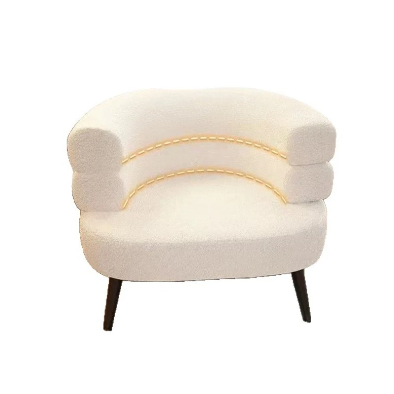 

Single sofa lamb wool lazy sofa chair living room bedroom cloakroom casual makeup chair dresser chair