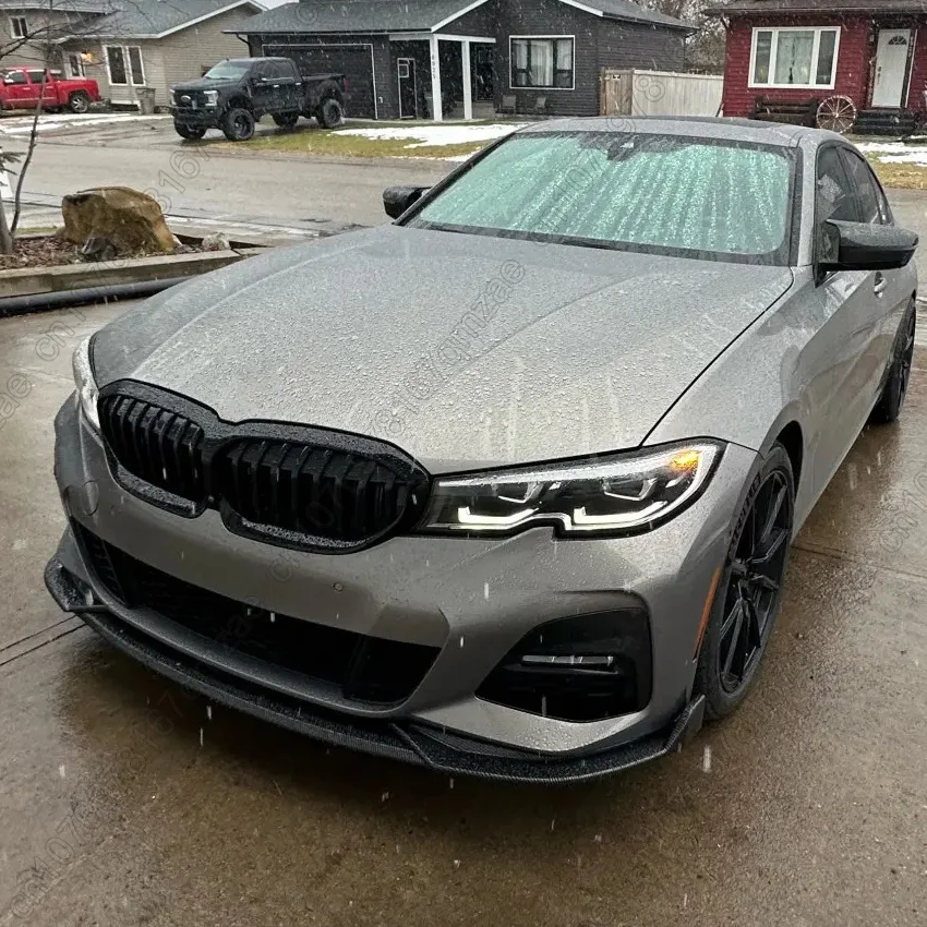 3PCS Front Bumper Splitter Lip Spoiler body kit Tuning For BMW 3 Series G20 G21 G28 320i 330i M340i M Pack 2019-2022